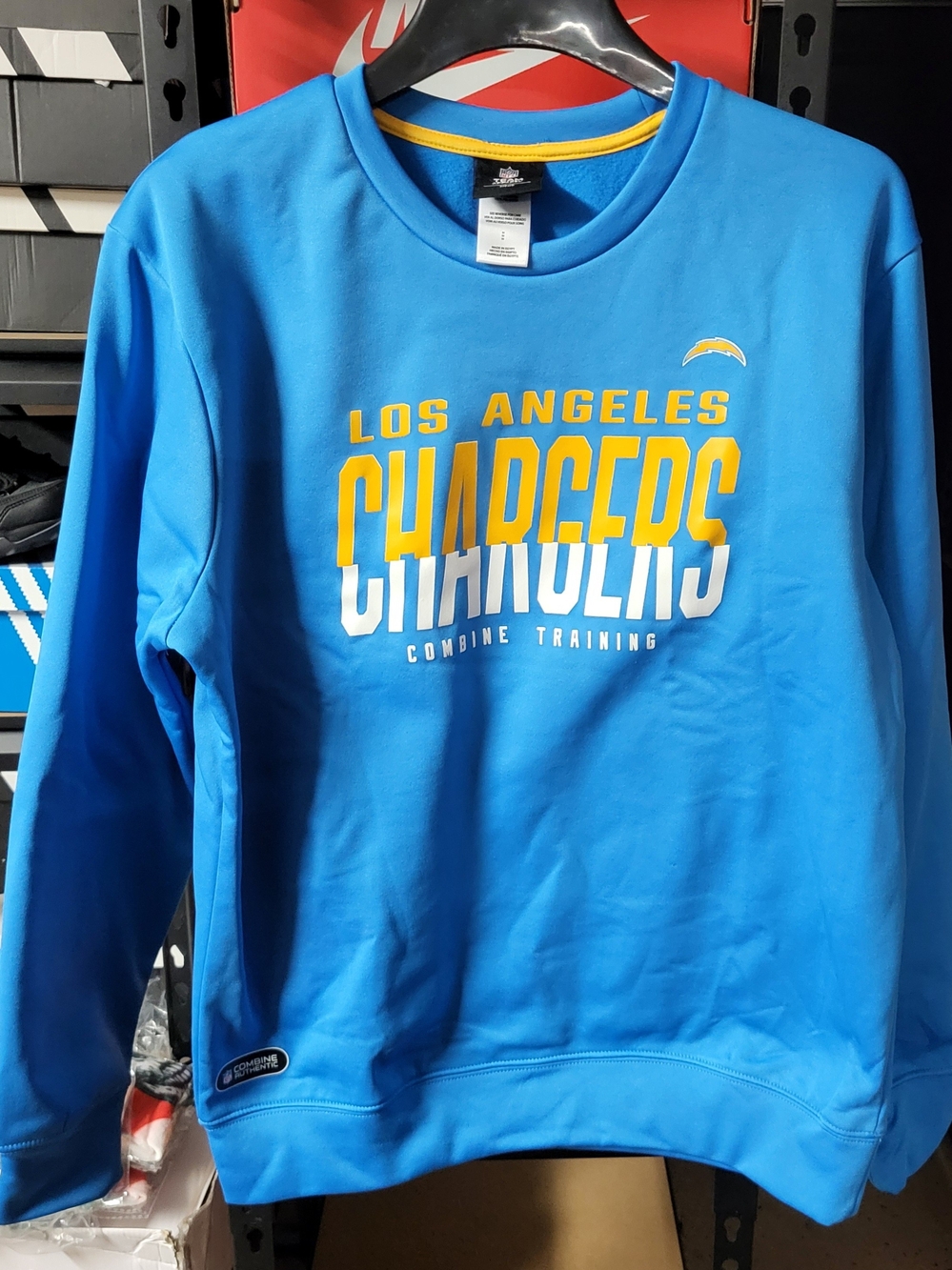 NEW NFL Team Apparel Los Angeles Chargers Combine Authentic Sweatshirt  Medium